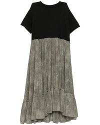 Y's Yohji Yamamoto - Pleated Ruffled Dress - Lyst