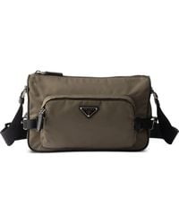 Prada - Medium Re-Nylon And Saffiano Leather Shoulder Bag - Lyst