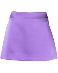 P.A.R.O.S.H. - Satin-finish A-line Miniskirt - Lyst