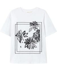 Twinset - Sequin Embroidery Cotton T-Shirt - Lyst