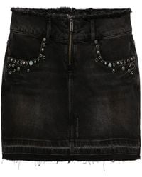 Guess USA - Frayed-brim Denim Miniskirt - Lyst