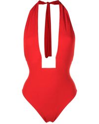 Lenny Niemeyer - Plunging-Neck Backless One-Piece - Lyst