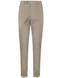 Berwich - Pantalon À Plis Marqués Et Ourlets À Revers - Lyst