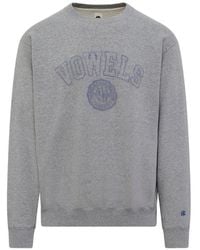 vowels - Faded Collegiate-Print Sweater - Lyst