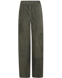 Via Masini 80 - Elasticated-Waist Leather Trousers - Lyst
