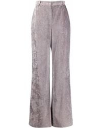Alberta Ferretti - Corduroy Flared Trousers - Lyst