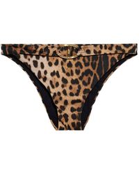 Moschino - Buckle Leopard Print Bottoms - Lyst