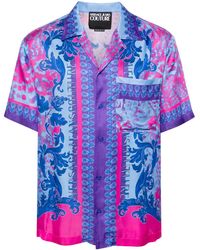 Versace Jeans Couture - Mix-Print Twill Shirt - Lyst