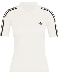 adidas - Tech Rib Cali Knit-Construction Polo Shirt - Lyst