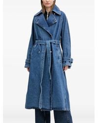 HUGO - Trench Denim Con Cintura - Lyst