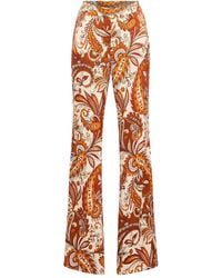 retroféte - Harmoni Flared Broek Met Paisley-Print - Lyst