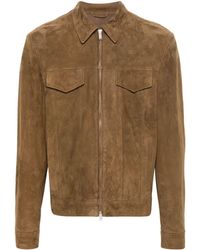 Lardini - Suede Shirt Jacket - Lyst