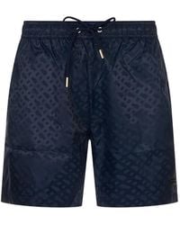 BOSS - Monogram-Jacquard Swim Shorts - Lyst