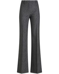 Etro - Jacquard Flared Trousers - Lyst