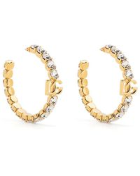 Dolce & Gabbana - Dg Crystal-embellished Hoop Earrings - Lyst