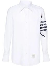 Thom Browne - Embroidered-Snake Cotton Shirt - Lyst