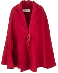 Valentino Garavani - Ribbon-Detail Cape Coat - Lyst