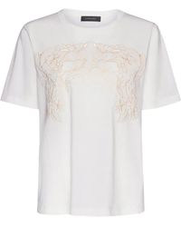 Elena Miro - T-Shirt Con Ricamo Floreale - Lyst