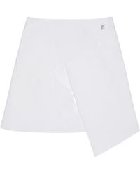 Givenchy - Asymmetric-Hem Logo-Plaque Mini Skirt - Lyst