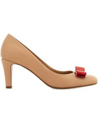 Ferragamo - 70Mm Vara Bow-Detail Pumps - Lyst