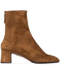 Aquazzura - Camel Saint Honore 50 Suede Ankle Boots - Lyst
