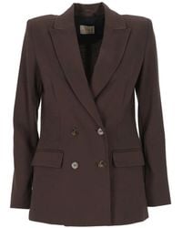 Marella - Blazer Con Doble Botonadura Y Solapa De Pico - Lyst