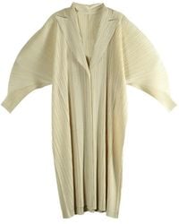 Pleats Please Issey Miyake - Pleated Single-Breasted Coat - Lyst