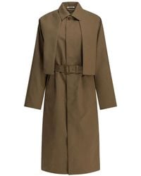 AURALEE - Belted Layered Coat - Lyst