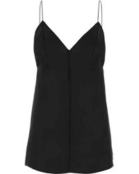 KHAITE - Black Silk Talsie Top - Lyst