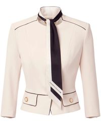 Elisabetta Franchi - Veste En Crêpe À Détail De Foulard - Lyst