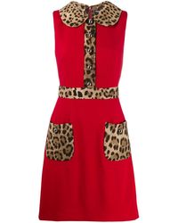 Dolce & Gabbana Jurk Met Luipaardprint - Rood