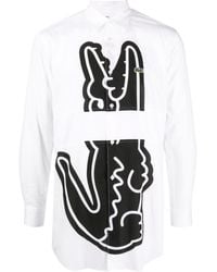 Comme des Garçons - X Lacoste Logo-print Cotton Shirt - Lyst
