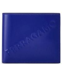 Ferragamo - Embossed Logo Leather Bifold Wallet - Lyst
