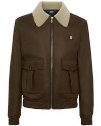 Billionaire - Shearling-Collared Wool Jacket - Lyst