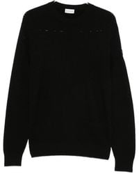 Moncler - Logo-Patch Waffle-Knit Sweater - Lyst