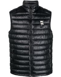 Karl Lagerfeld - Zip-up Quilted Gilet - Lyst