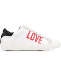 Love Moschino - Logo-Print Low-Top Sneakers - Lyst