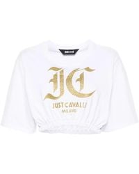 Just Cavalli - Logo-Print Cotton T-Shirt - Lyst