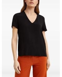 Fay - V-Neck Logo T-Shirt - Lyst