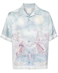 Givenchy - Zijden Blouse Met Print - Lyst