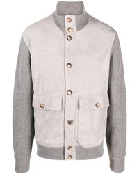 Brunello Cucinelli - Padded Leather Jacket - Lyst