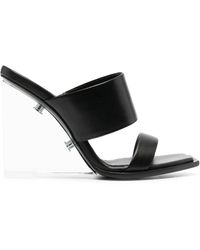 McQueen - Leather Shard Mules - Lyst