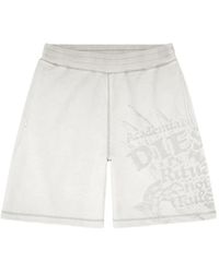 DIESEL - Dévoré-Print Track Shorts - Lyst