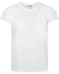 Twinset - Puff-Sleeve T-Shirt - Lyst