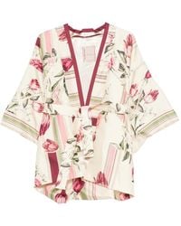 Antonio Marras - Floral-Print Belted Jacket - Lyst