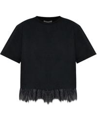 Munthe - Rach T-Shirt mit Spitzenbesatz - Lyst