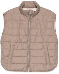 Peserico - Quilted Zip Gilet - Lyst
