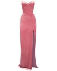 IMROSKA - 24 Strapless Maxi-Jurk Met Split - Lyst