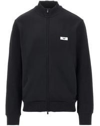 EA7 - Giacca Con Zip E Logo - Lyst