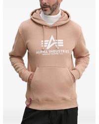 Alpha Industries - Logo-Print Drawstring Hoodie - Lyst